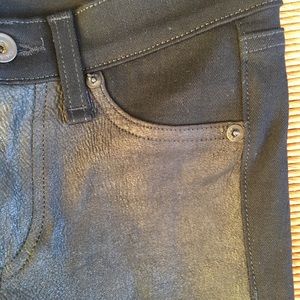 rag and bone lamb leather black jeans size 24 nwot